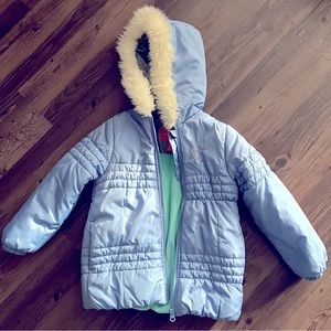 London Fog Periwinkle Girls Winter Puffer Jacket
